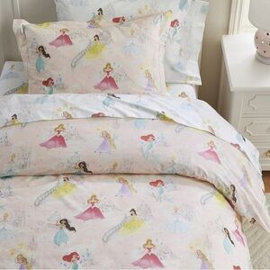 Pottery Barn Kids Duvet Cover with Princess Design - twin with matching sham